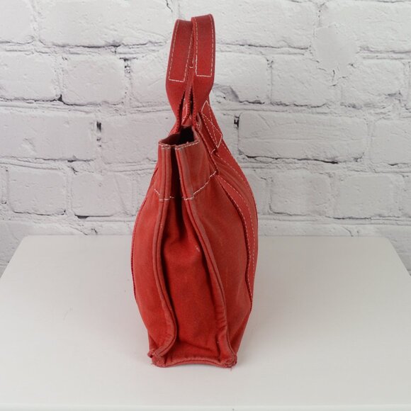 HERMES Vintage Small Red Canvas Fourre Tote - Project Bag - Picture 3 of 12